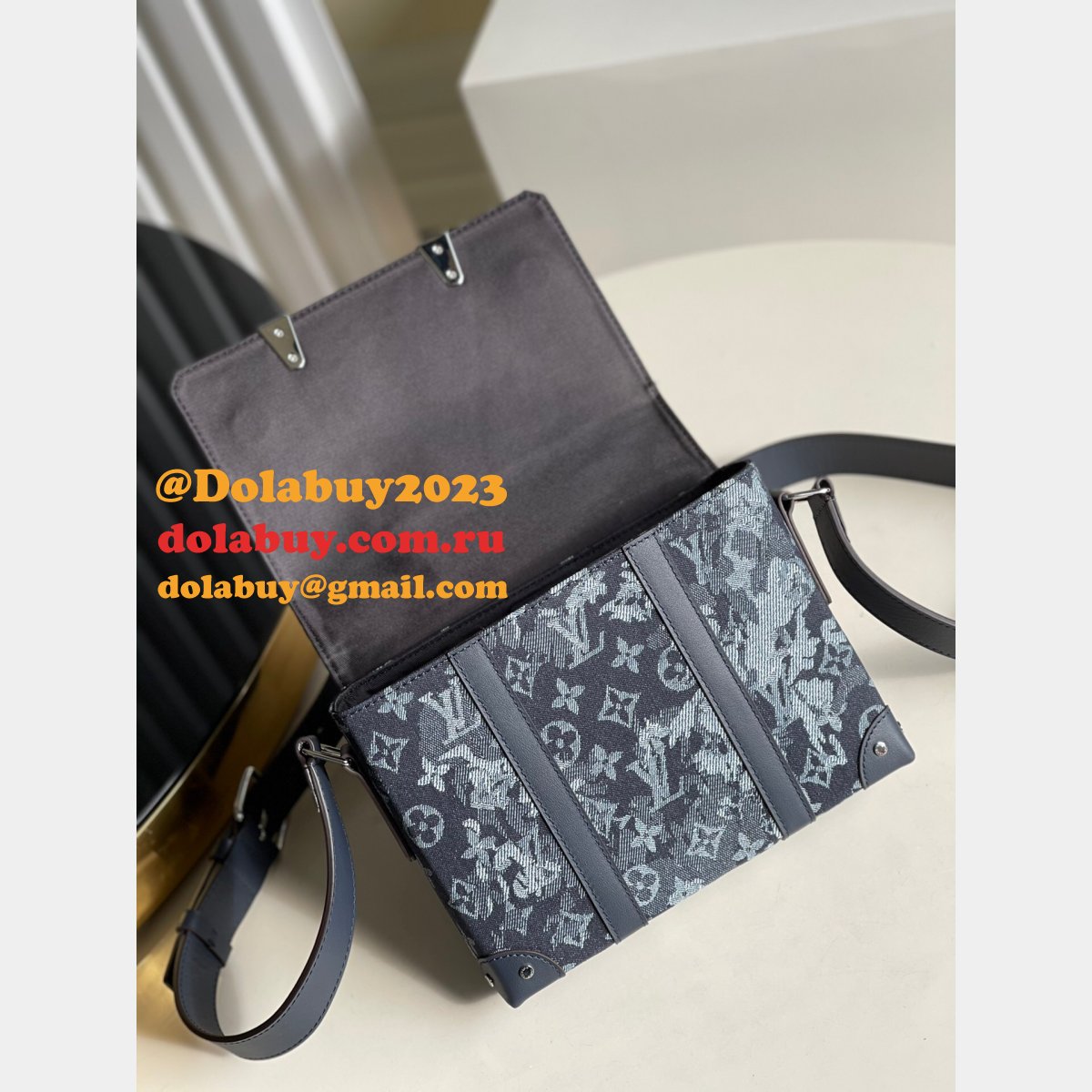 Shop Louis Vuitton Replica Trunk Messenger Monogram Other M57282