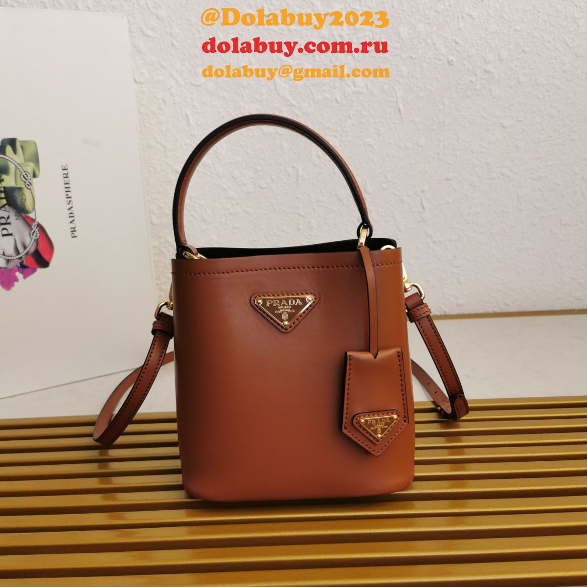 Platinum Prada 1BA373 Panier Saffiano Leather Perfect Replica Bag