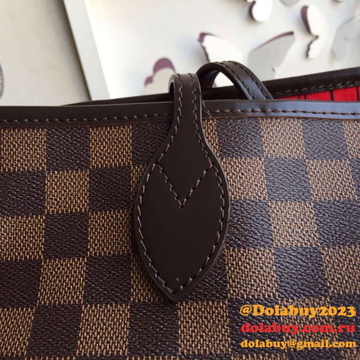 Replica Louis Vuitton Wholesale Neverfull MM Damier Ebene N41358 Brown