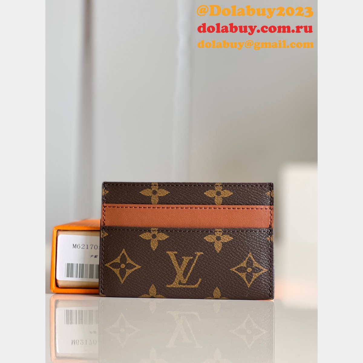 Louis Vuitton M62170 Replica Online Double Card Holder Monogram Eclipse Canvas