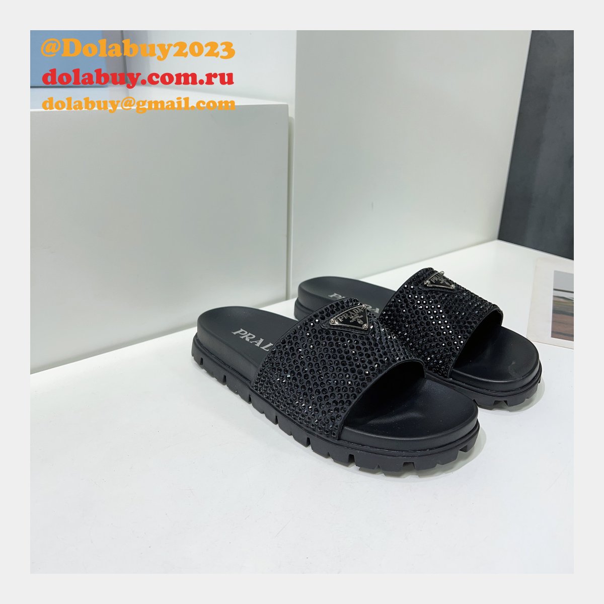 Our Dolabuy Webstore Prada Replica High Quality Flat Sandals