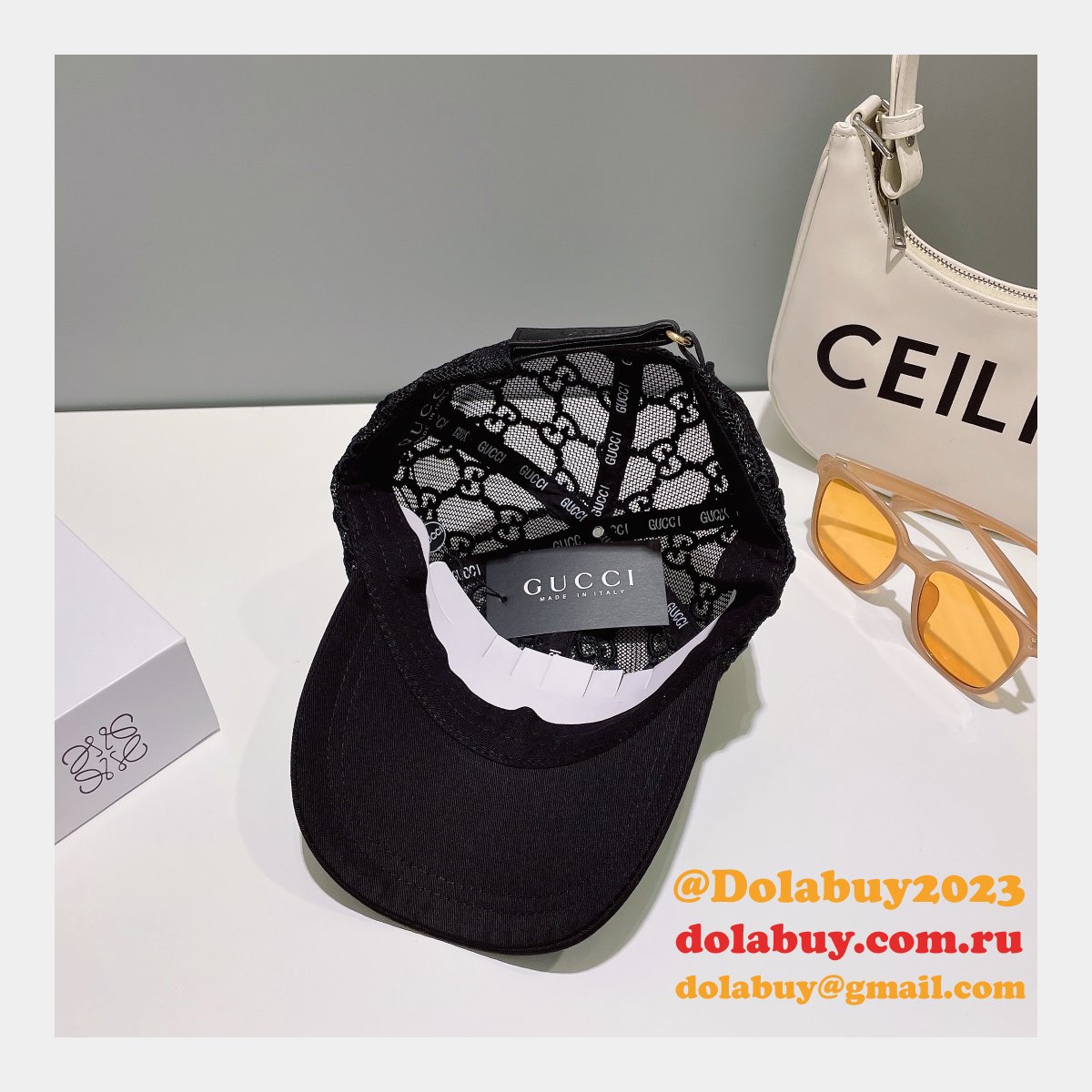 Top Quality Christian Dior Colorblock sun shading Hats