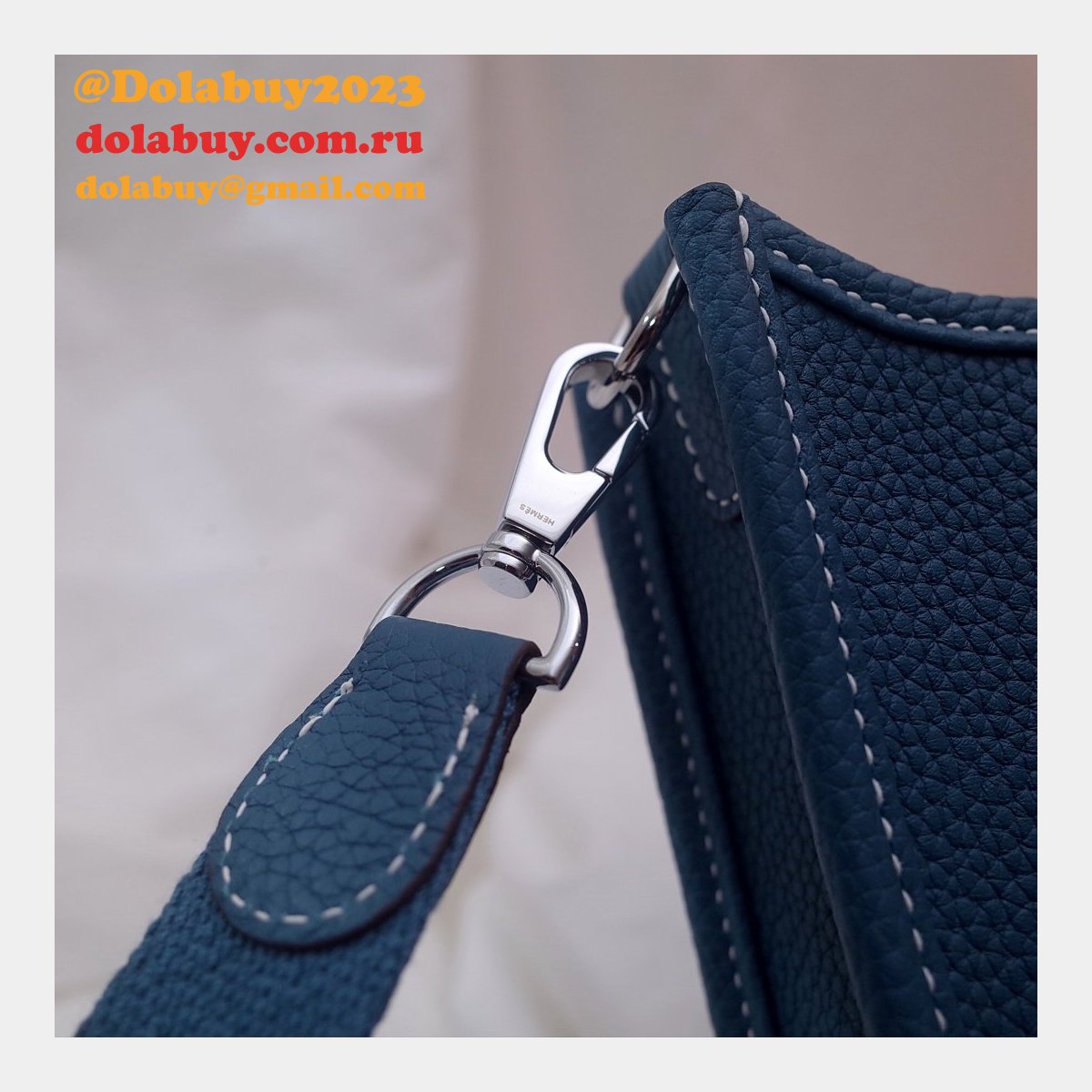 Cheap High Quality Replica Hermes Evelyne For Blue Sale
