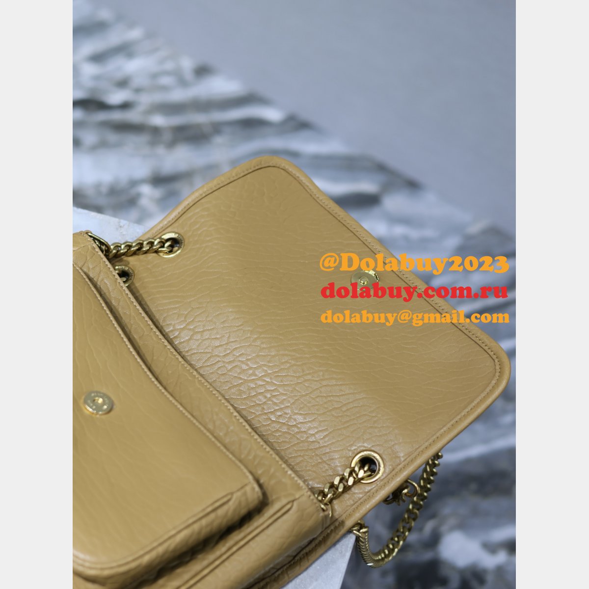 Best 28/22cm Replica Saint Laurent Niki 633158/633151 Khaki Bags