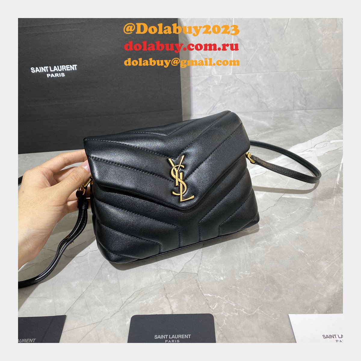 BEST HIGH QUALITY YSL 467072 LOULOU MATELASSE 20CM