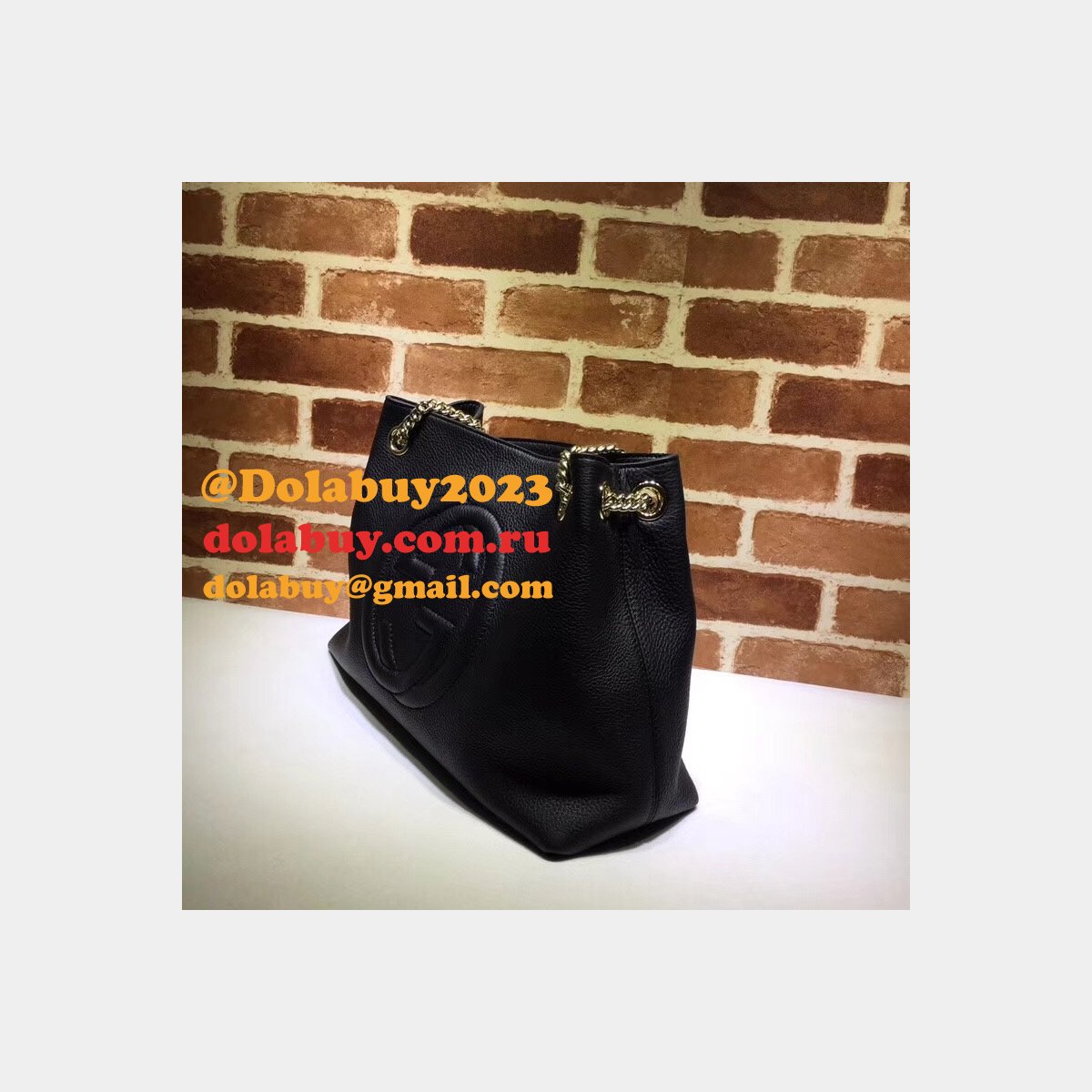 7 star G*u*i replica soho leather shoulder 308982 bag