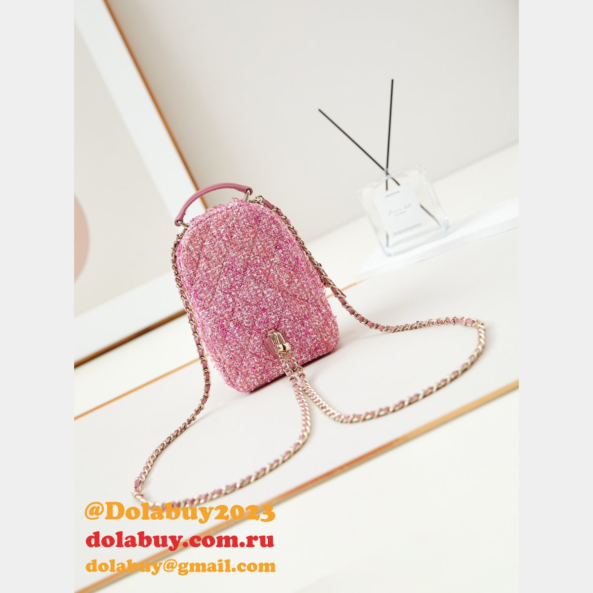 Fashion 24Cmini caviar leather women backpack AP3753