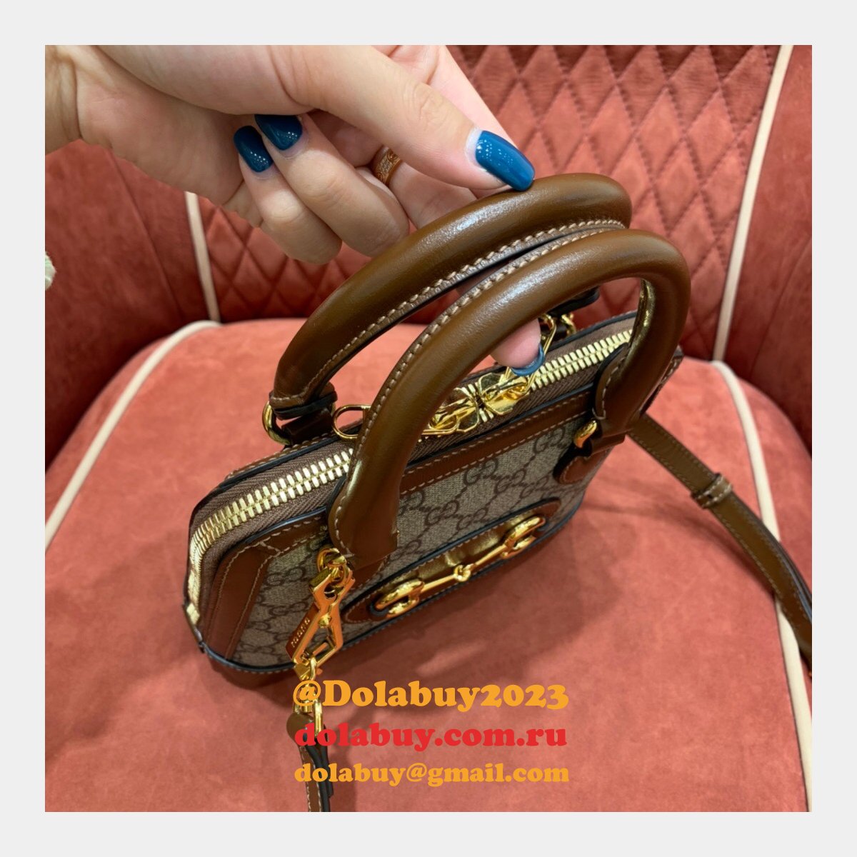 G*u*i replica 1955 horsebit top handle 640716 mini