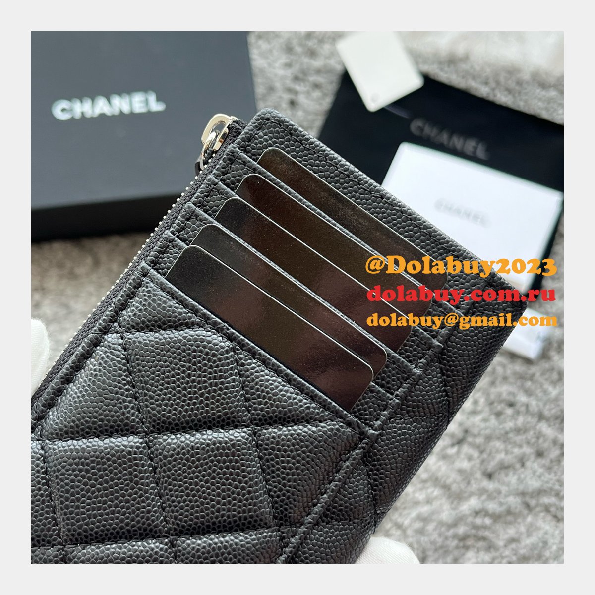 Pre-owned 1:1 Mirror AP3833 & AP3836 Pouches Cosmetic Leather Purse