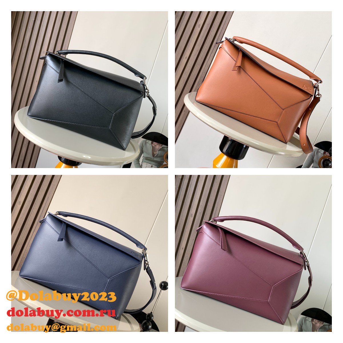 Top Quality Loewe Large Puzzle Bag In Classic calfskin 33CM