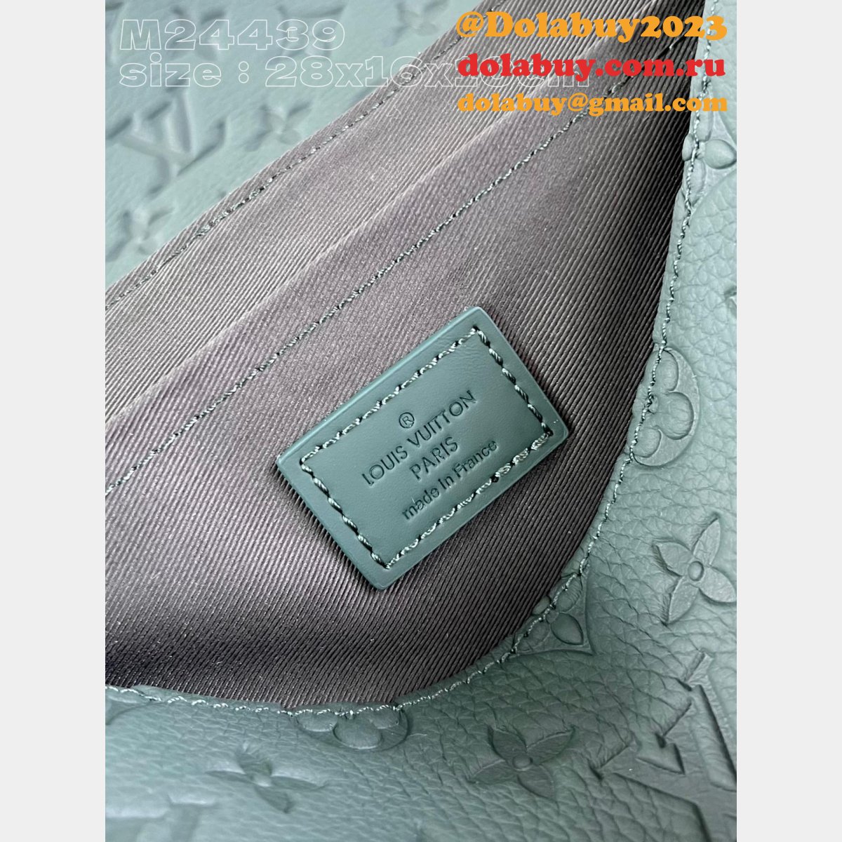 S-Cape Messenger Taurillon M24439 Green LV Knockoff Men Bags