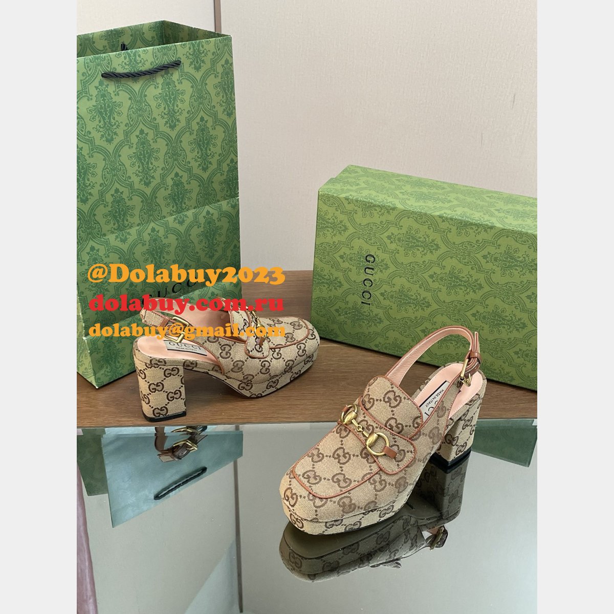 lady horsebit gg G*u*i replicas slingback pumps shoes