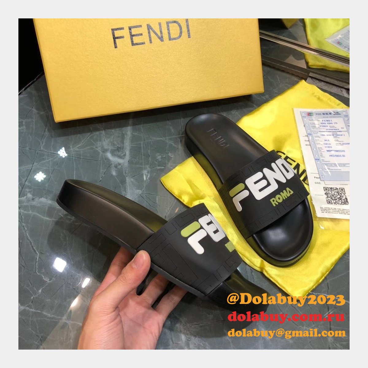 fashion F**di casual slippers