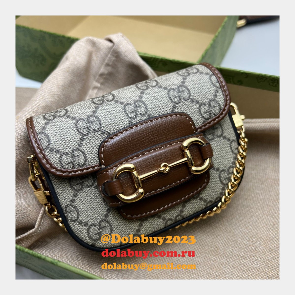 china G*u*i high-end replica 699760 horsebit 1955 strap wallet