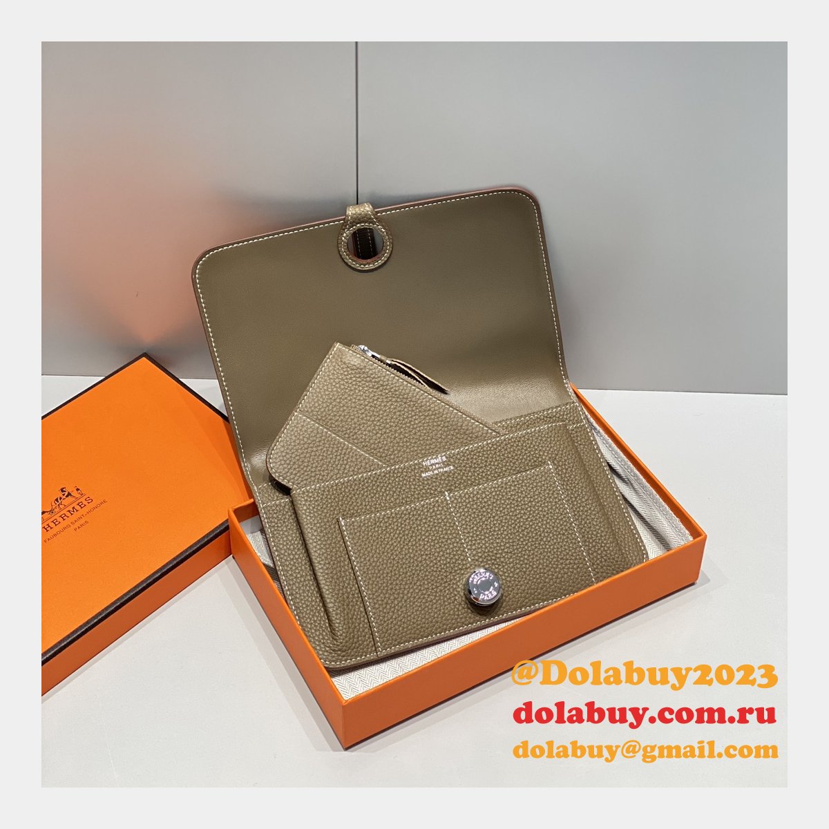 Luxury 1:1 Mirror Hermes Togo Passport Holder