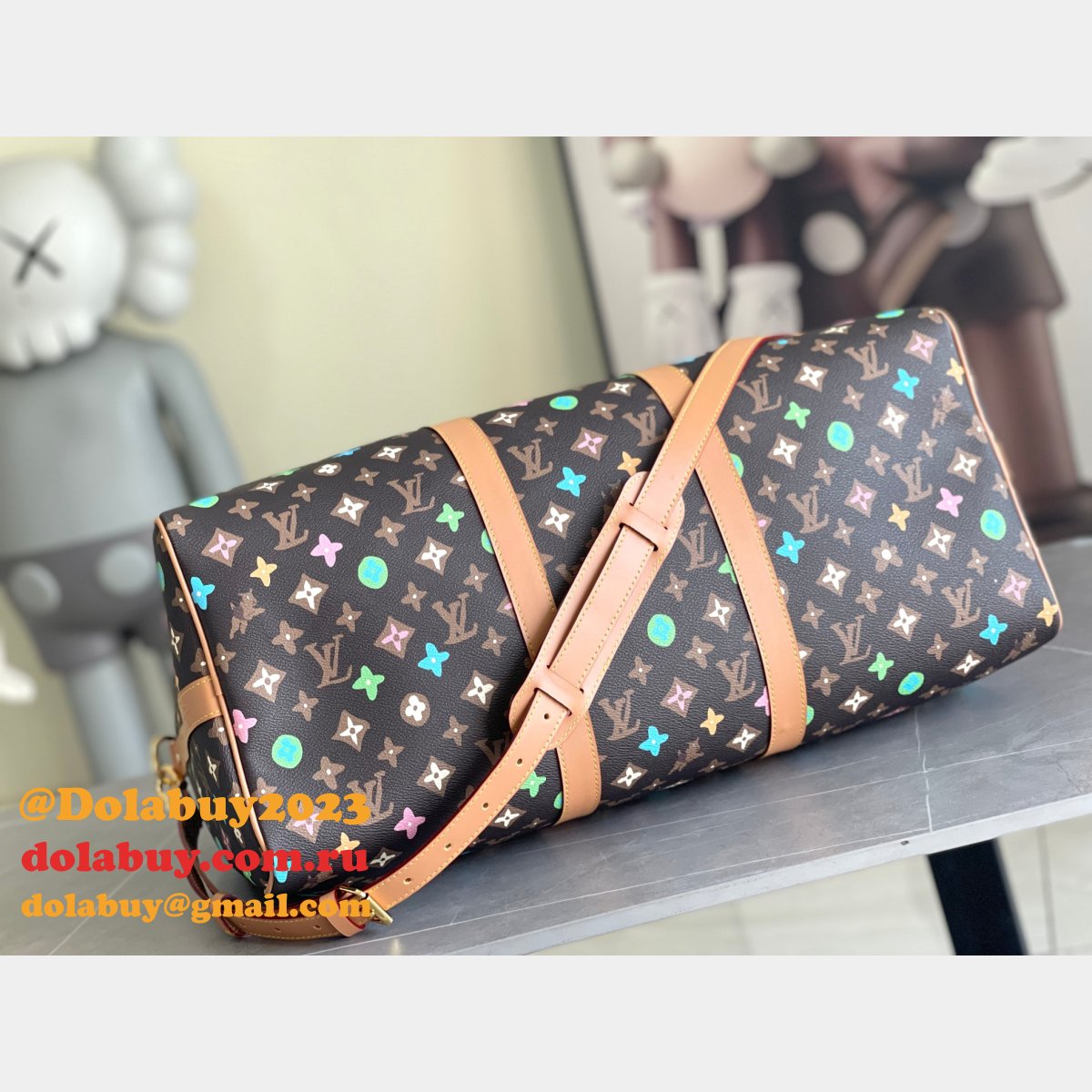 Fashion LOUIS VUITTON REPLICA Damier Graphite Keepall 50 M24233