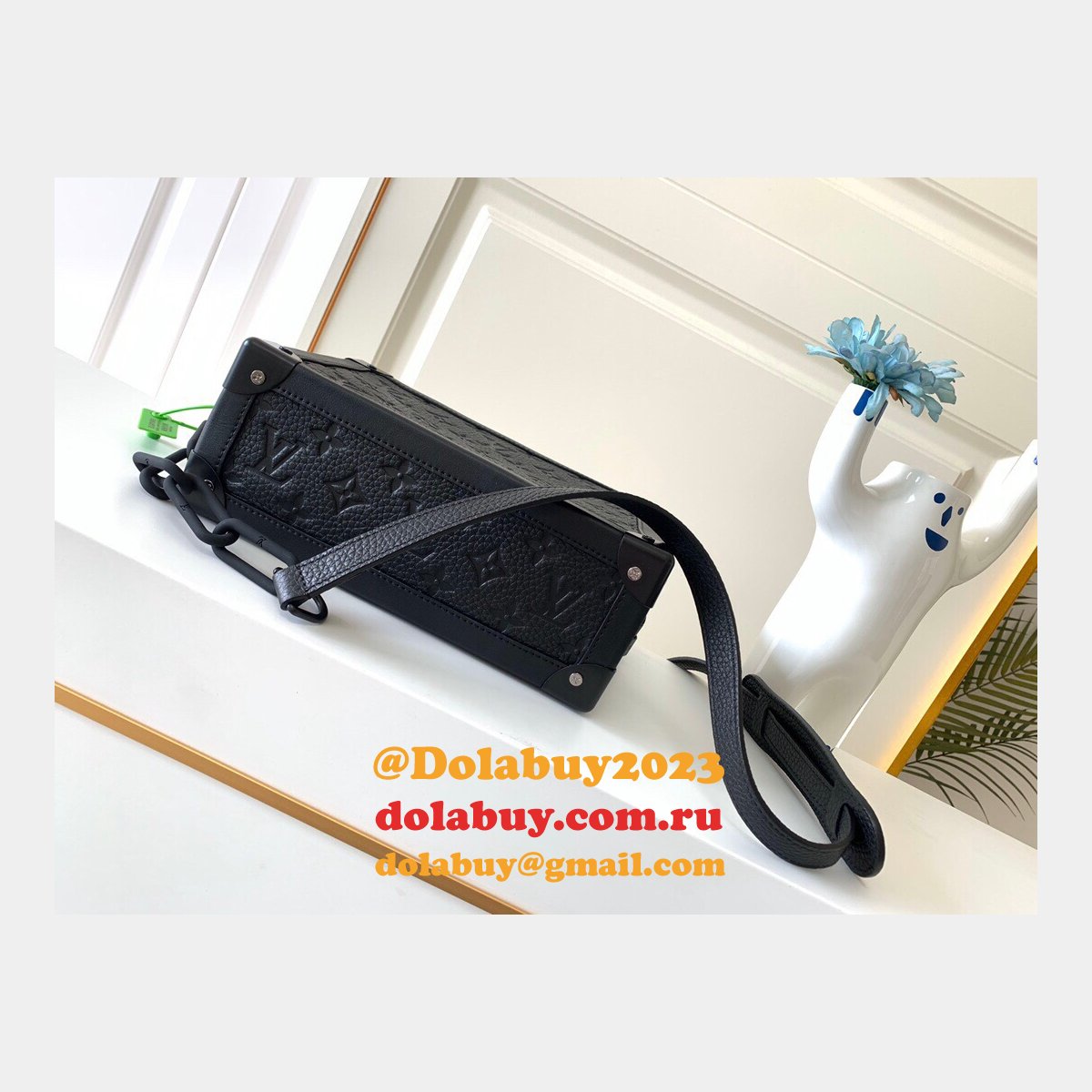 7 Star Louis Vuittons Soft Trunk H25 M55700 Black Bag