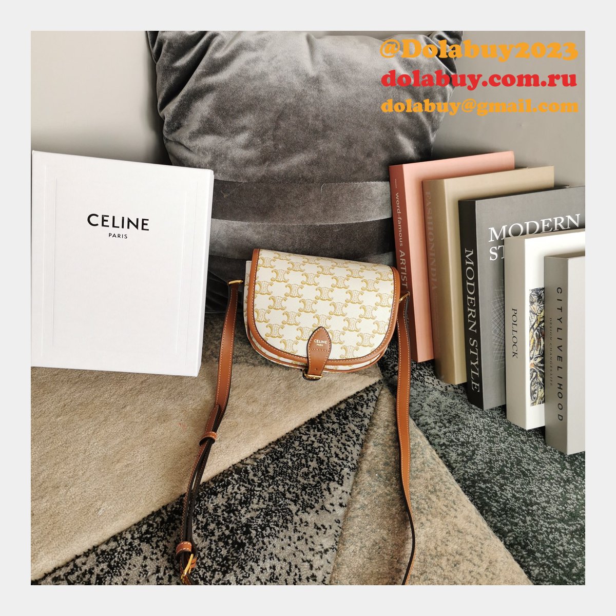 Celine Best Quality Designer Folco Besace 191502 Replica Bags