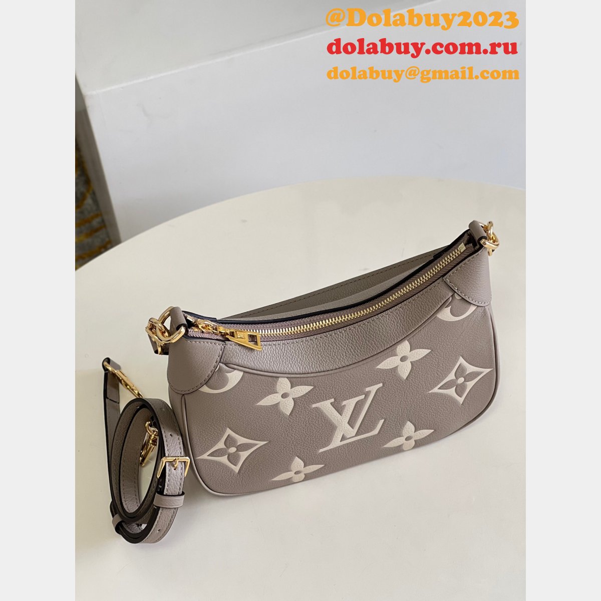 Replica Louis Vuitton Best M46091 Bagatelle Monogram Empreinte Leather Bag
