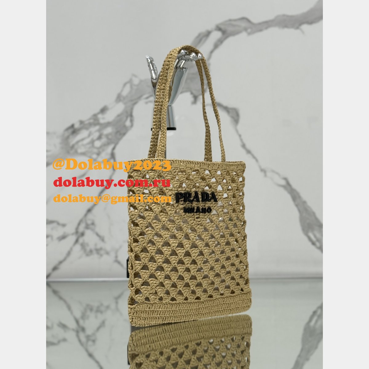 Wholesale Prada straw shopping bag 1BG493