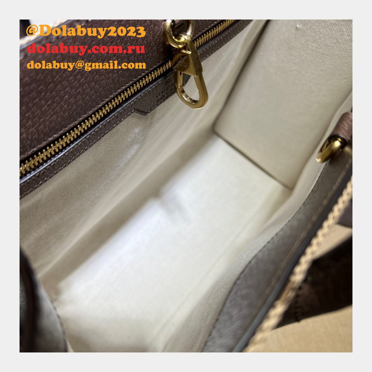 tote G*u*i replica bag with jumbo gg 678839 camel and ebony gg canvas