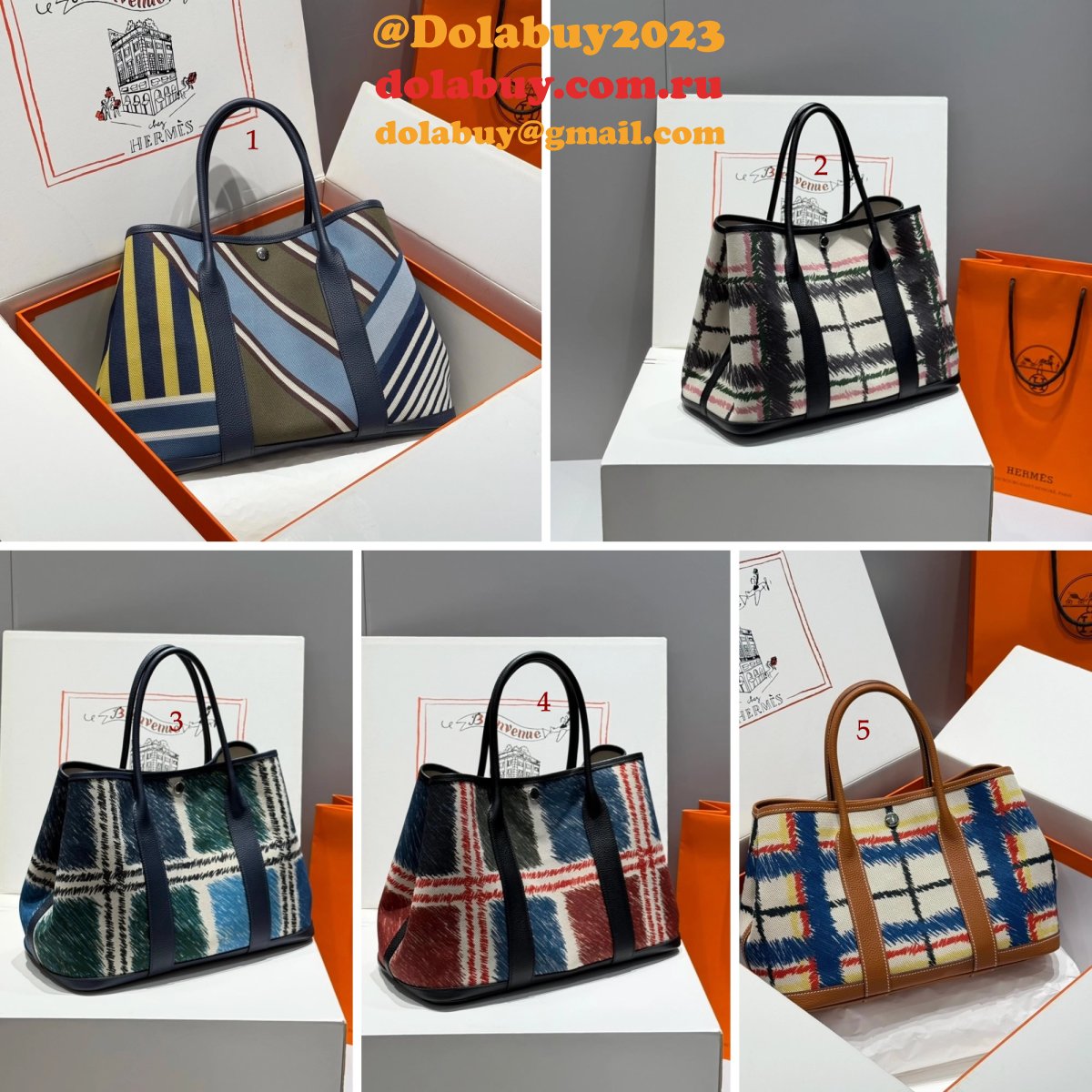 AAA+ Hermes Garden Party Fjord 30/36CM Luxury Bag