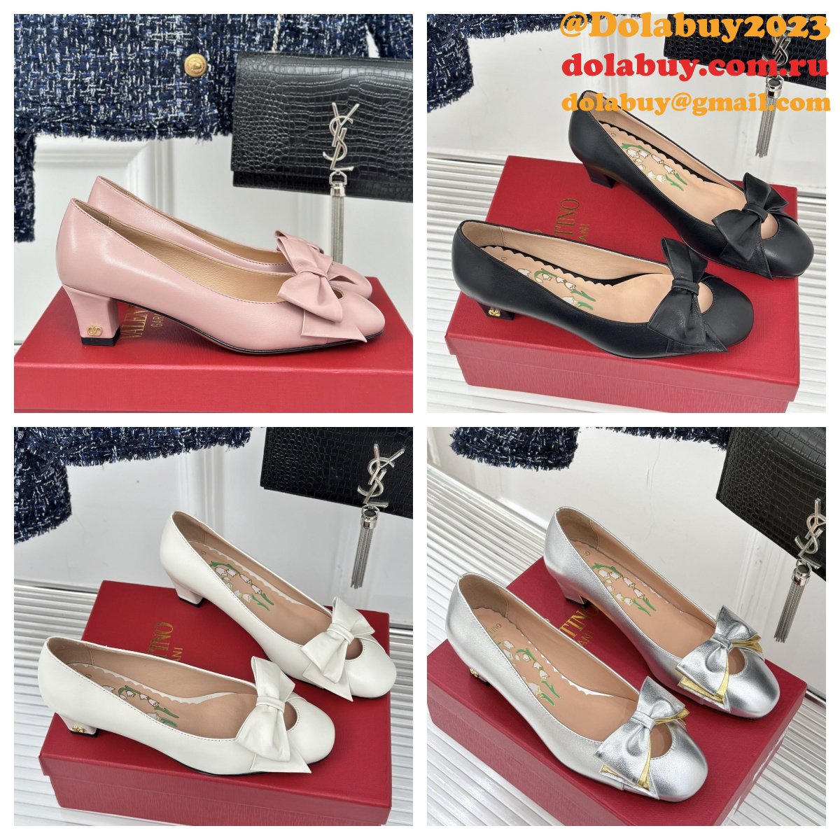 7 Star Valentino BOWOW PUMP IN KIDSKIN