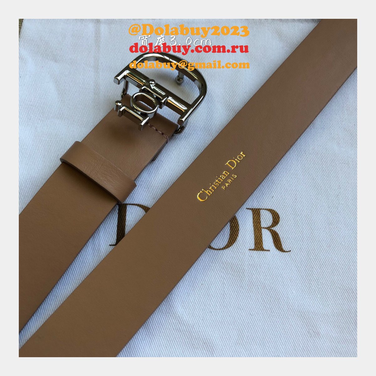 High Quality Christian Dior AAA Belts red/black/brown 30mm Cheap