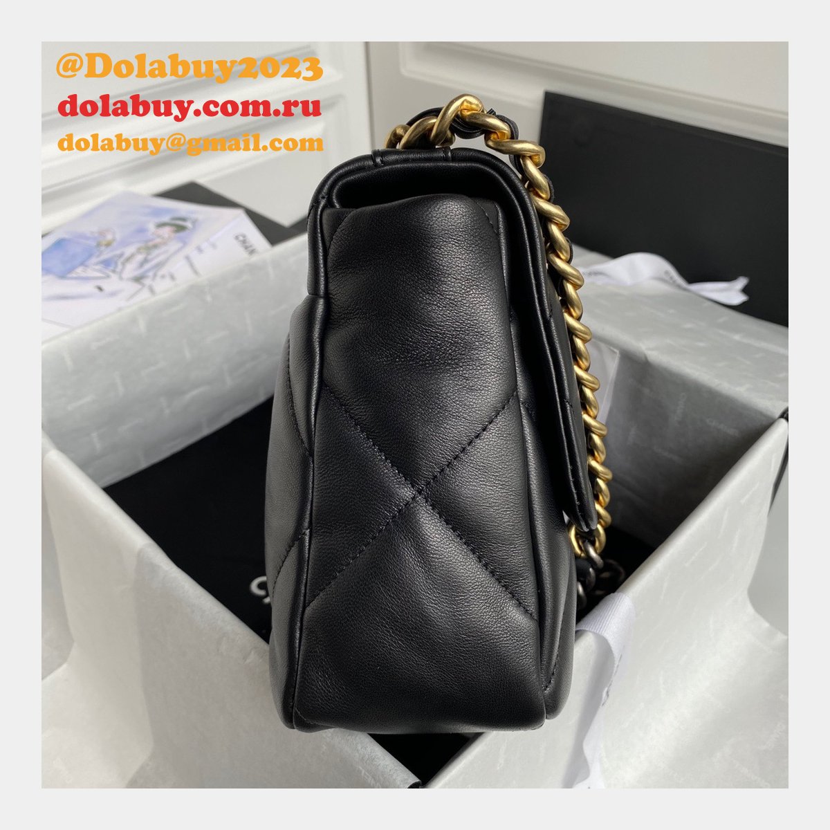 Top CC 19 Bags 2021 Black 30CM