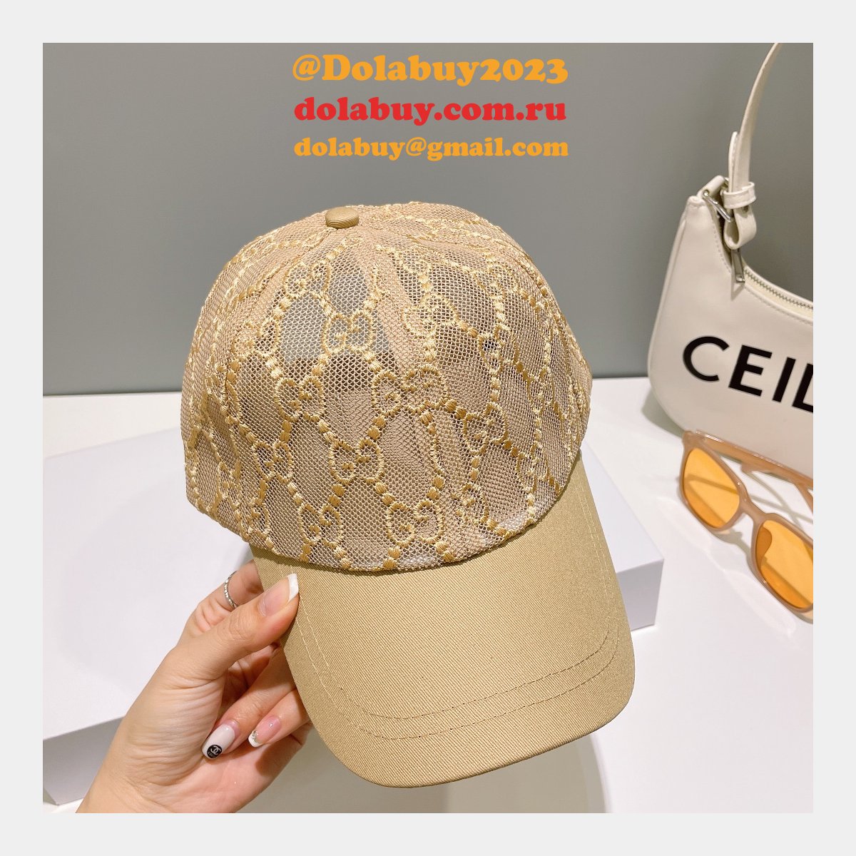 Top Quality Christian Dior Colorblock sun shading Hats