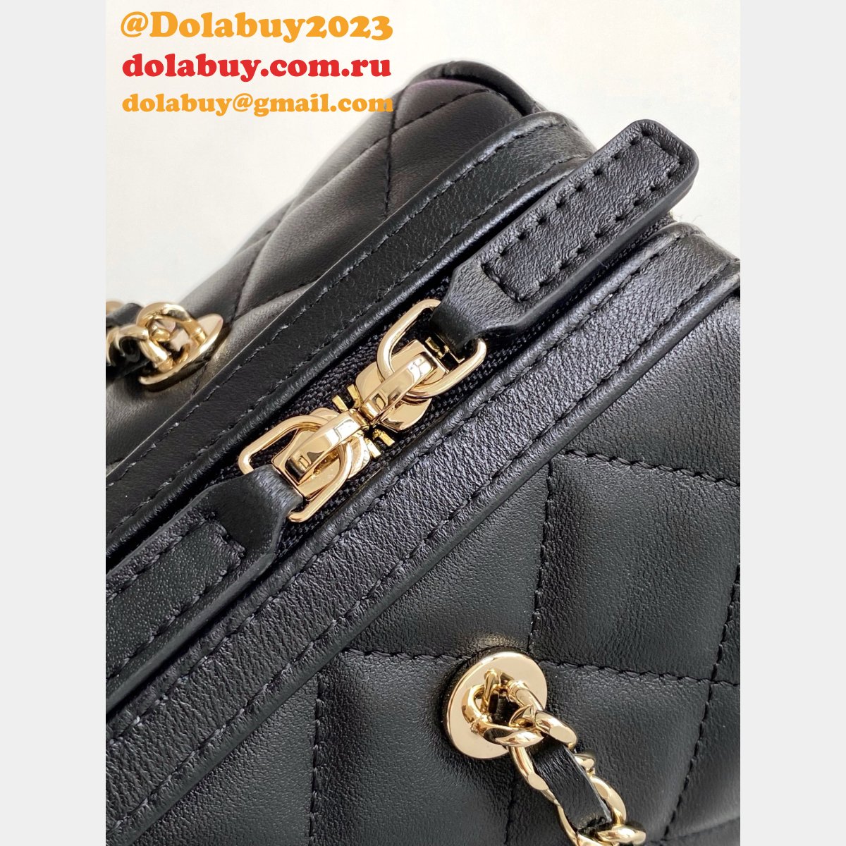 Wholesale AP4474 Black Replica Classic Clutch With Chain Bags