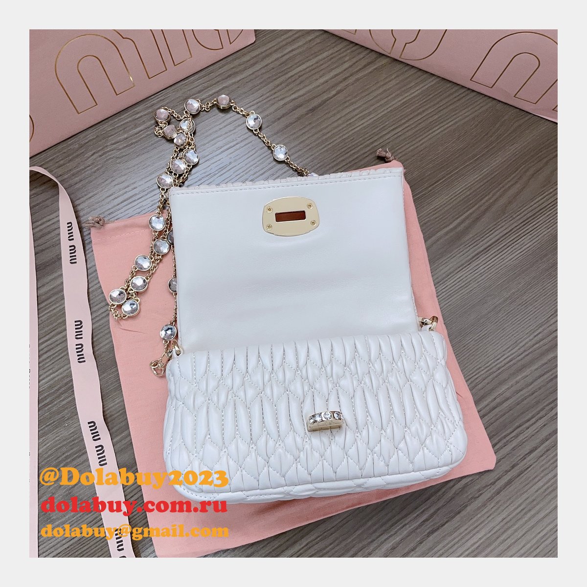 Luxury Designer Replica Miu Miu 5BP079 Cloquet 7 Star Bag