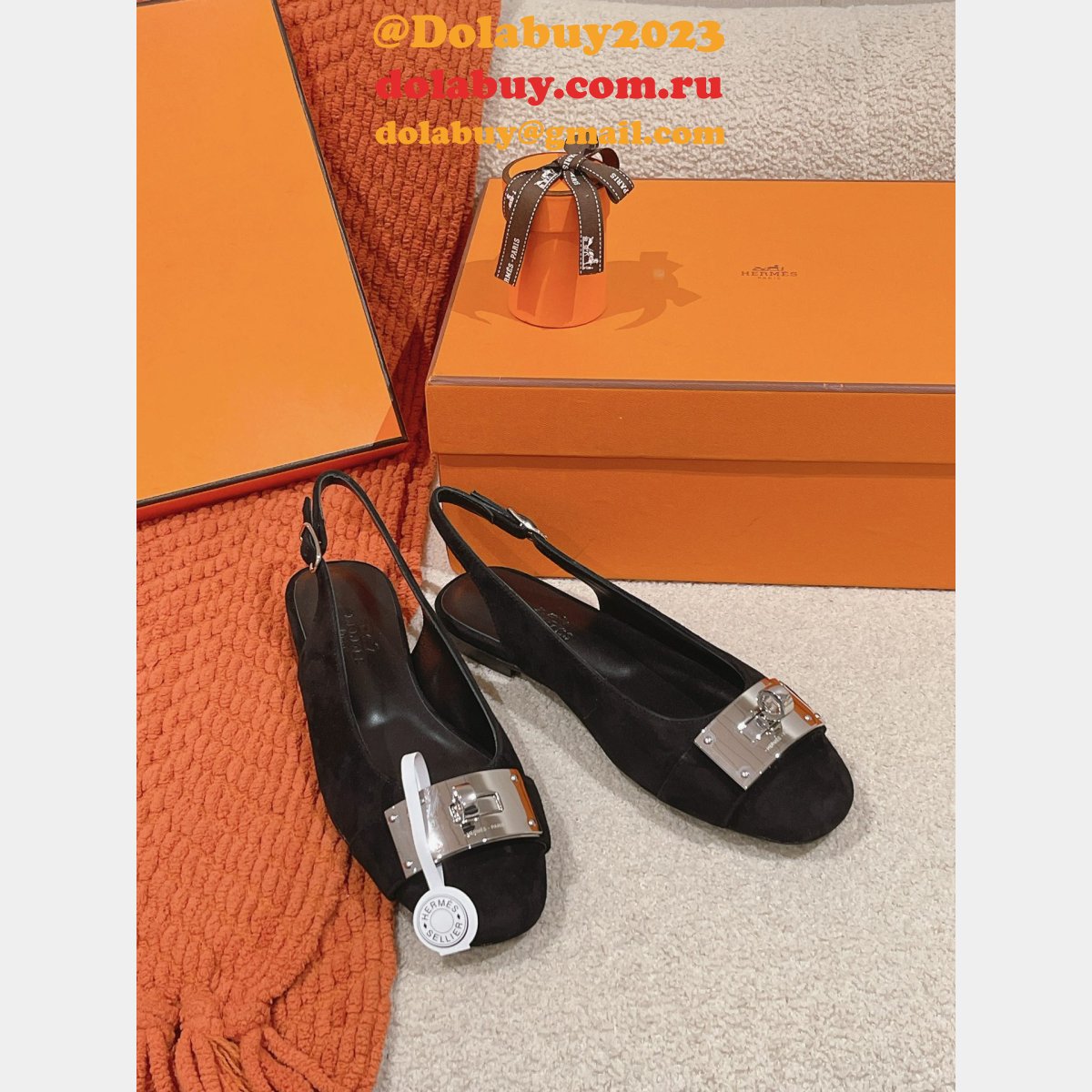 Luxury Designer hermes Innocente slingback