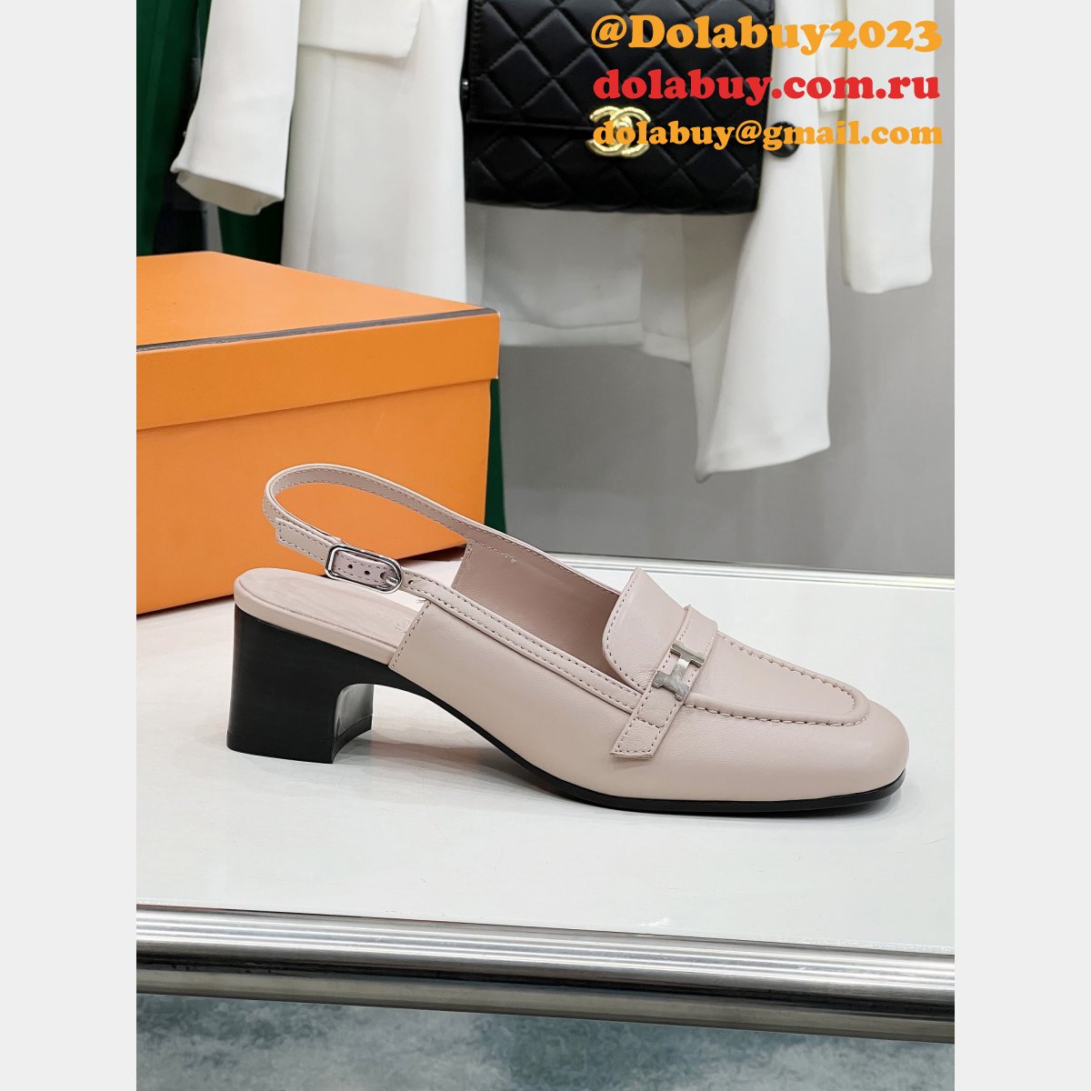 Designer Infinie Pump Hermes Knockoff Sandals Shoes