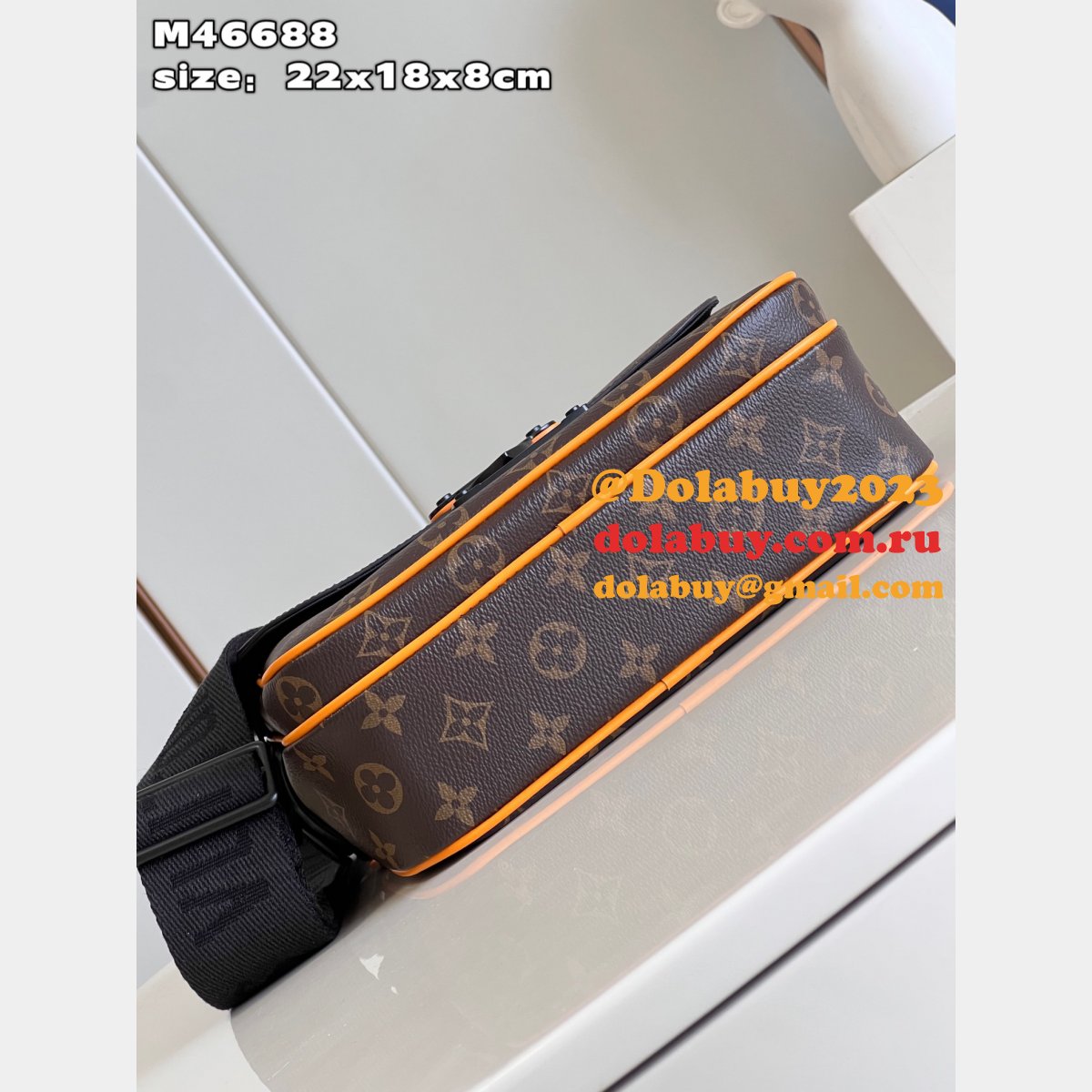 S-Lock Messenger Monogram Macassar M46688 Knockoff Louis Vuitton Bag