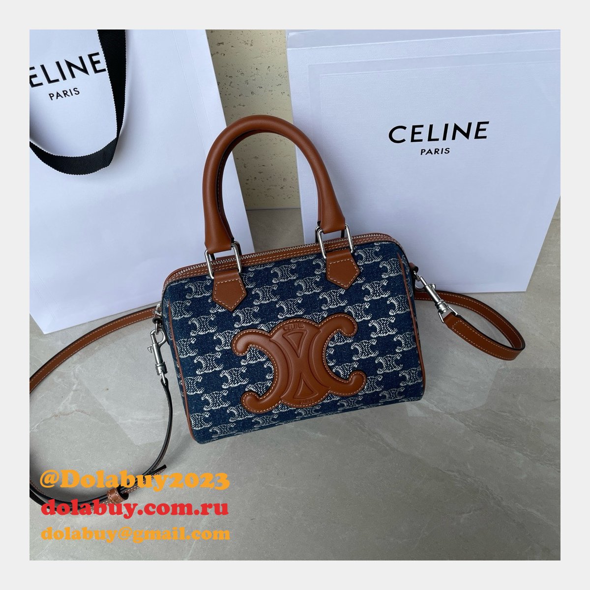 Celine Top Quality Small Boston Smooth Copy 113773 Bag