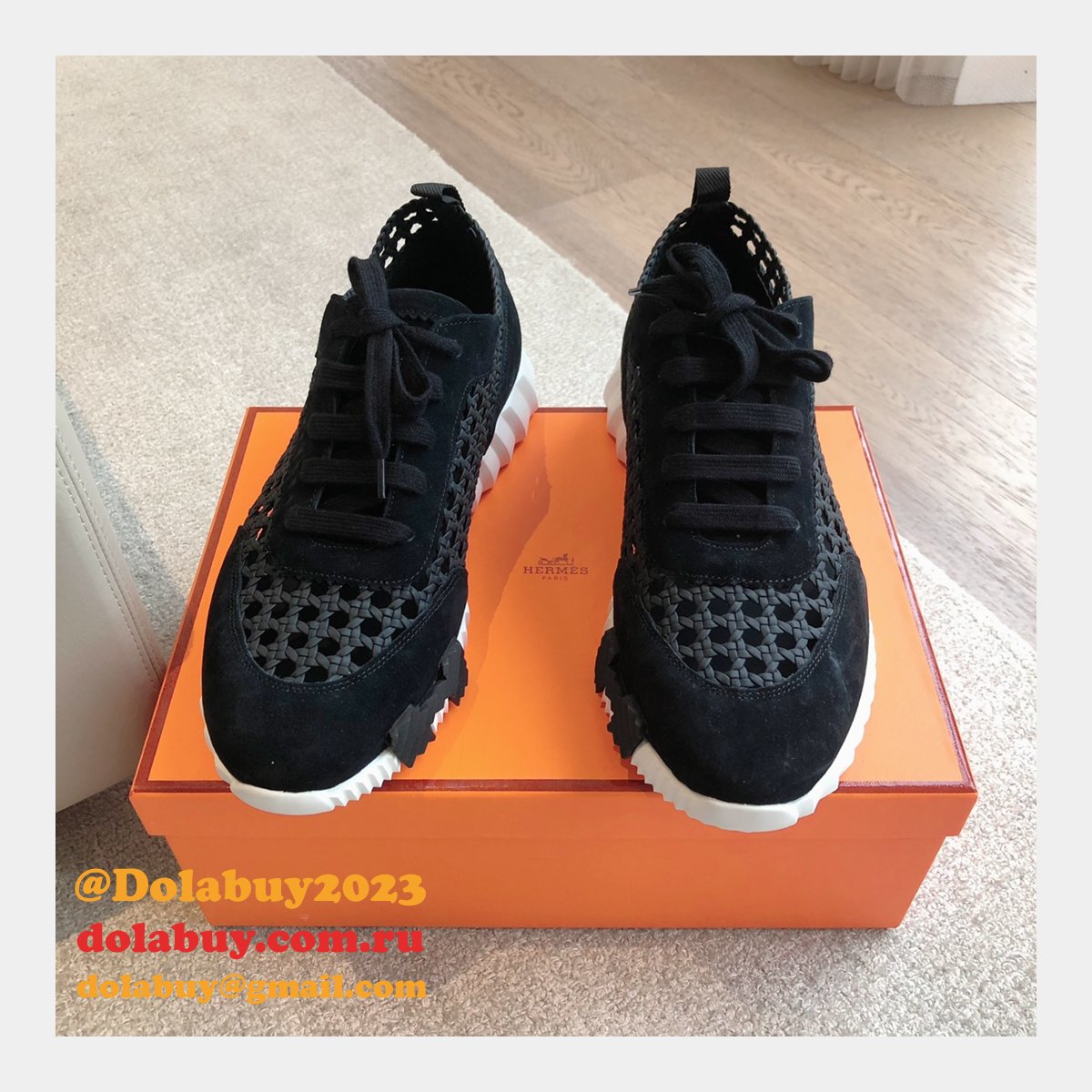 7 Star HERMES MEN BOUNCING weave SNEAKER