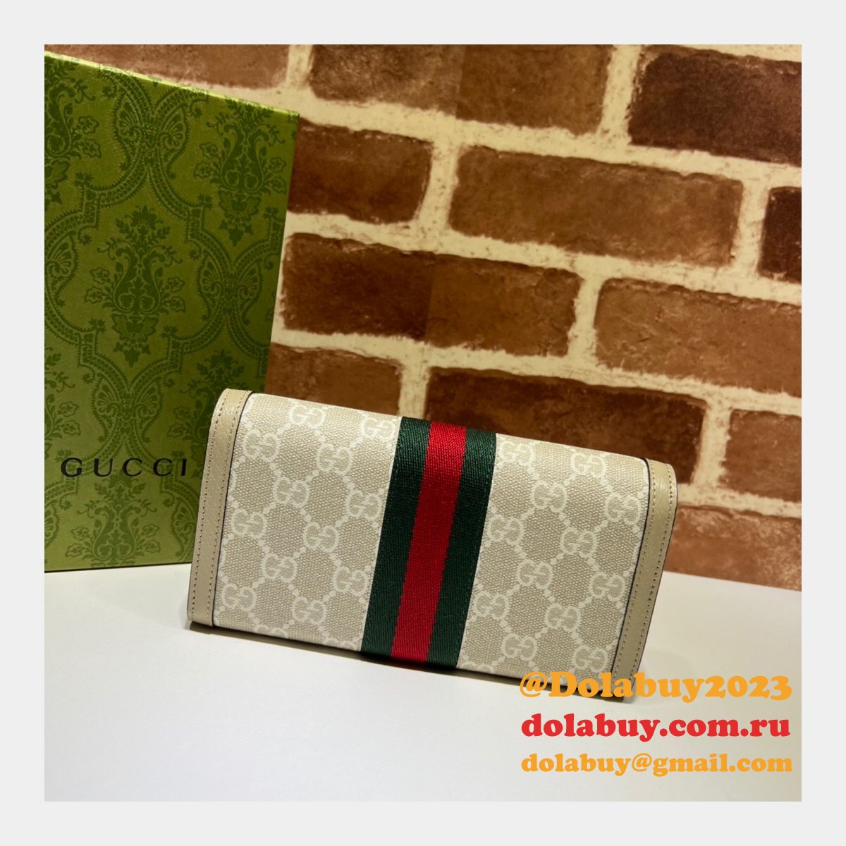 G*u*i copy gg supreme 523153 ophidia continental replica wallet