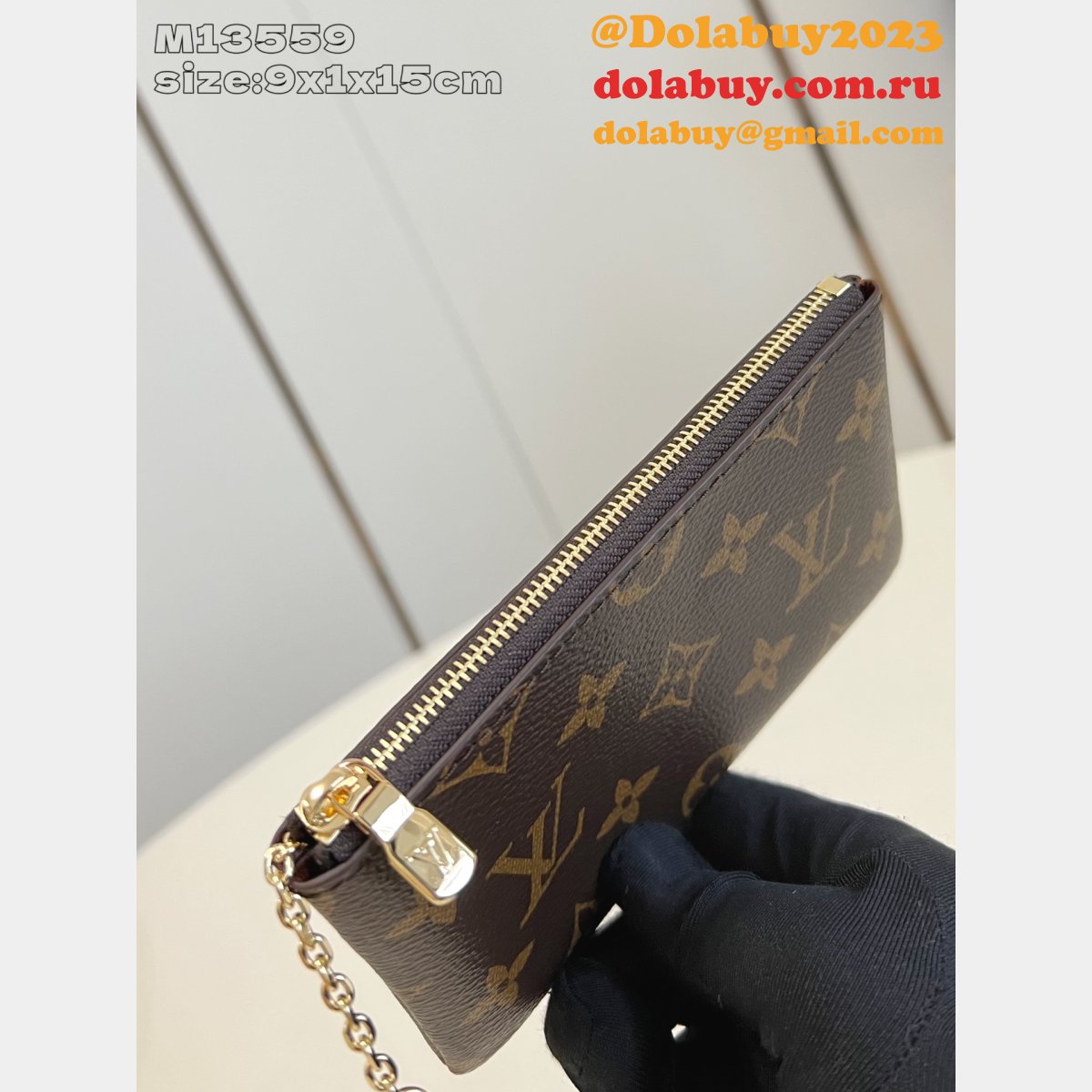 Louis Vuitton Key Pouch S Monogram Canvas M13559 Top Quality Bag