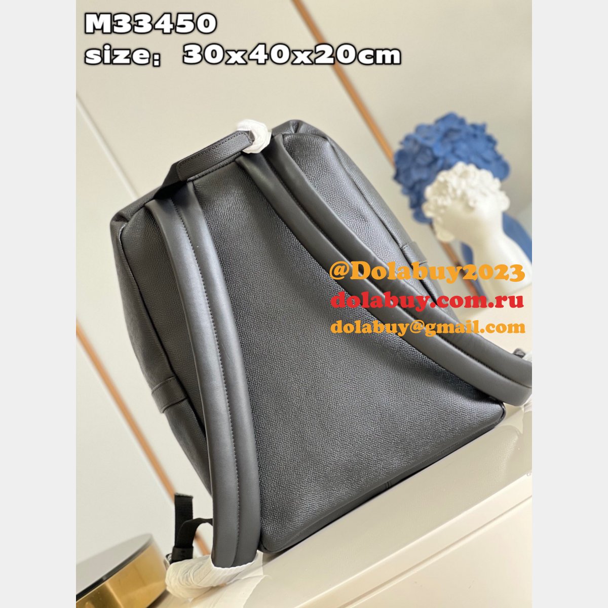 Replica BACKPACK Louis Vuitton DISCOVERY M33450 Black Taiga Bag