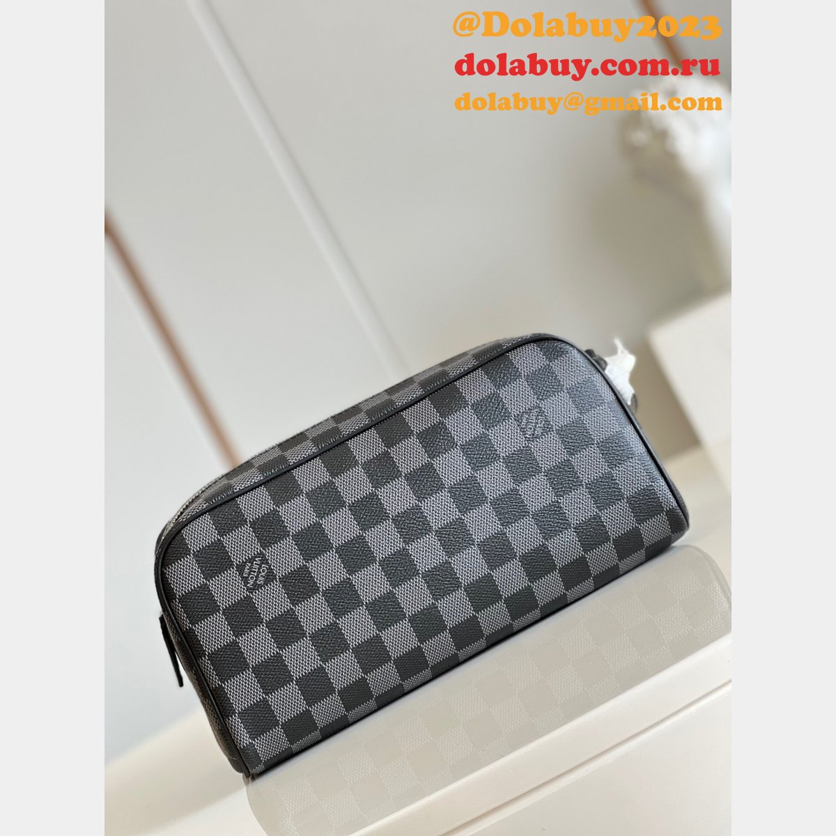 UK Louis Vuitton Wholesale M44494/N40127 Dopp Kit Toilet Pouch Canvas