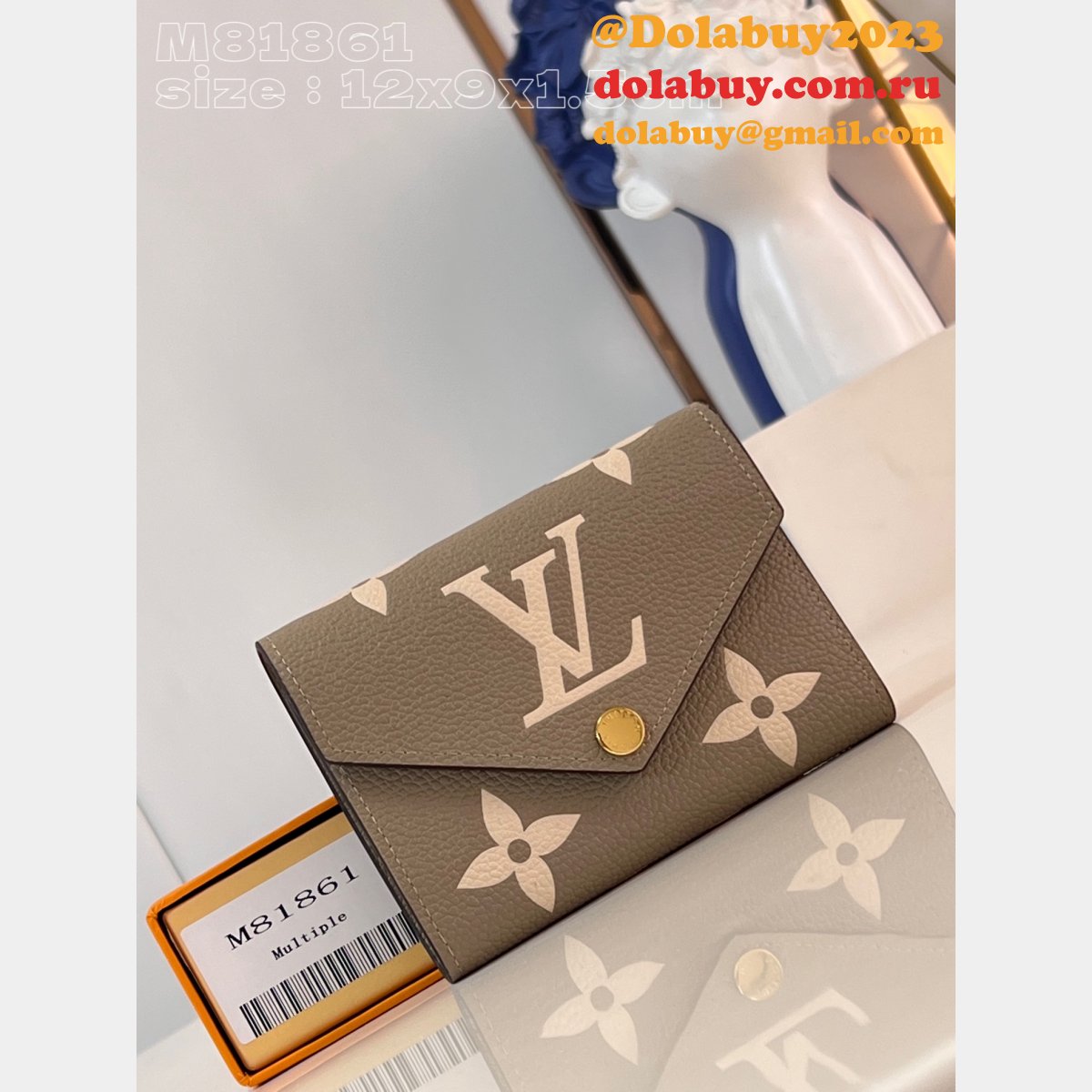 Victorine Wallet Bicolor M81861 Fake Louis Vuitton Gray Bag