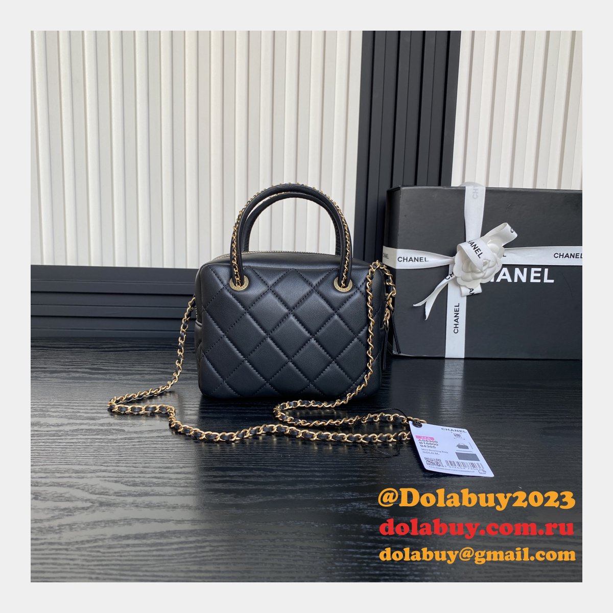 Fake Designer 1:1 Mirror Tote AS5300 Black Bags