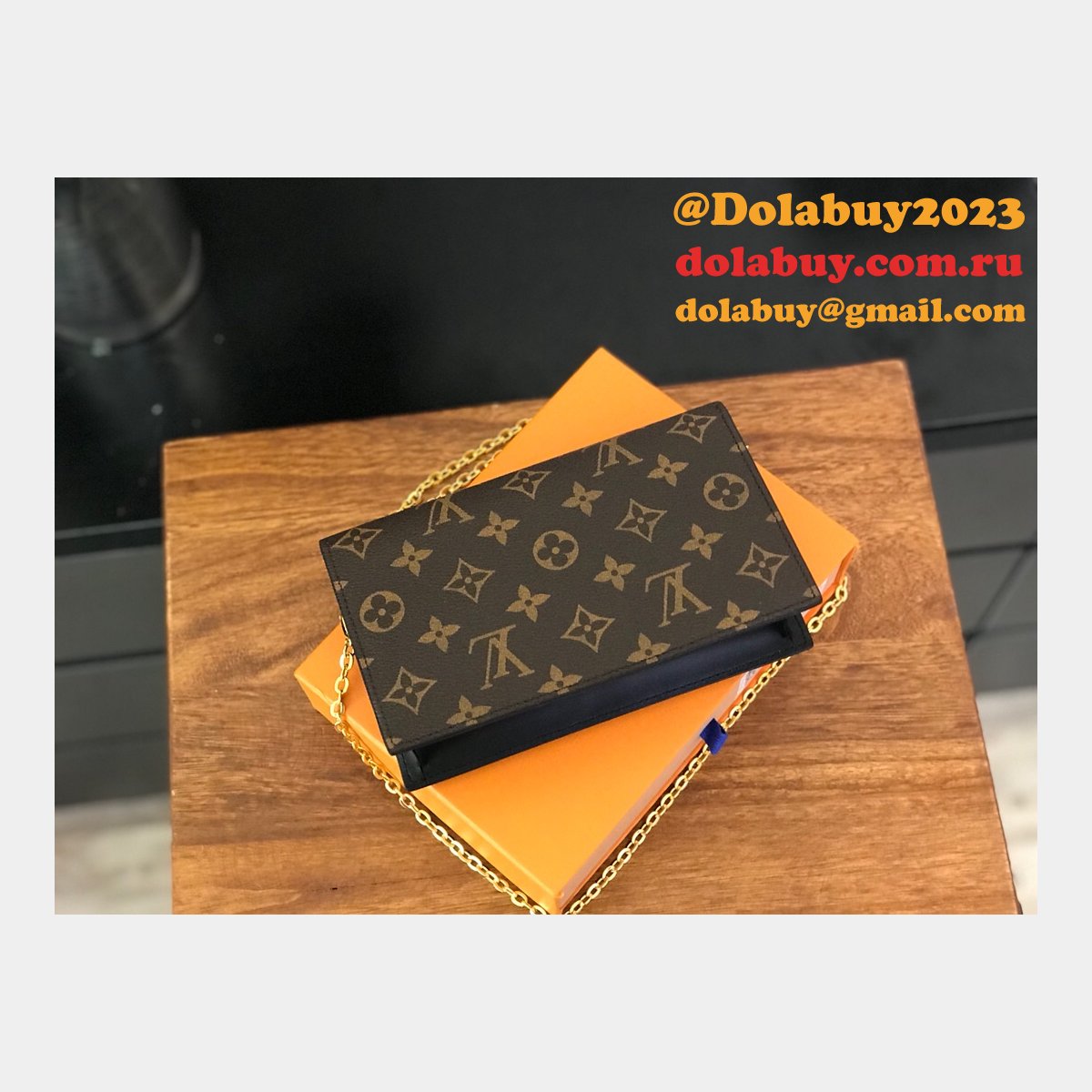 Louis Vuitton Best Flore Chain Wallet Monogram M67405 Brown
