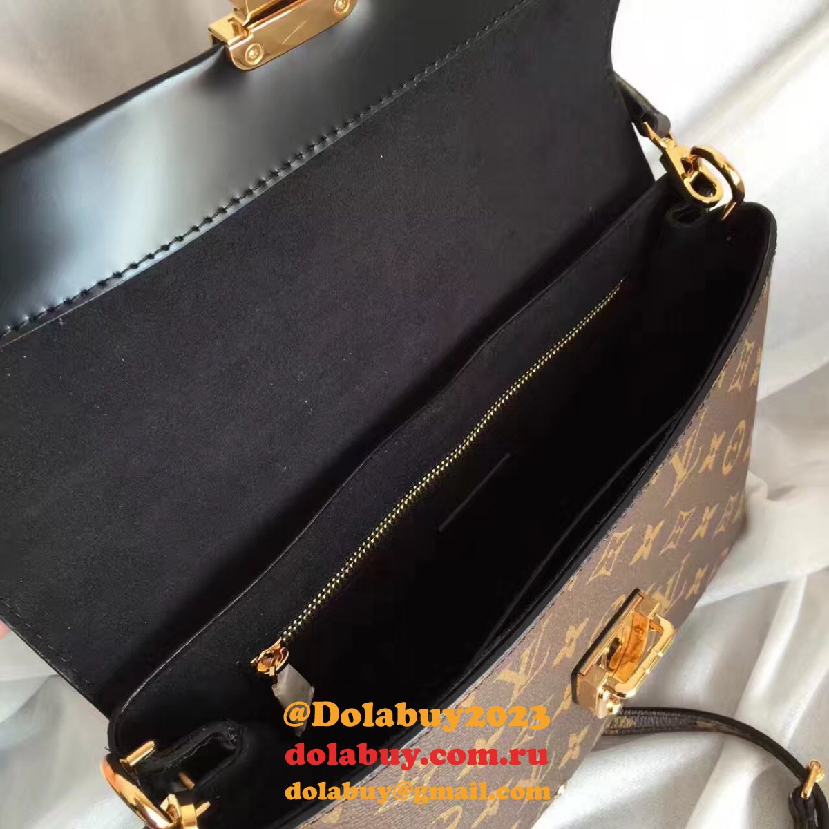 UK Louis Vuitton Damier Ebene One Handle Flap Bag MM M43125 Monogram