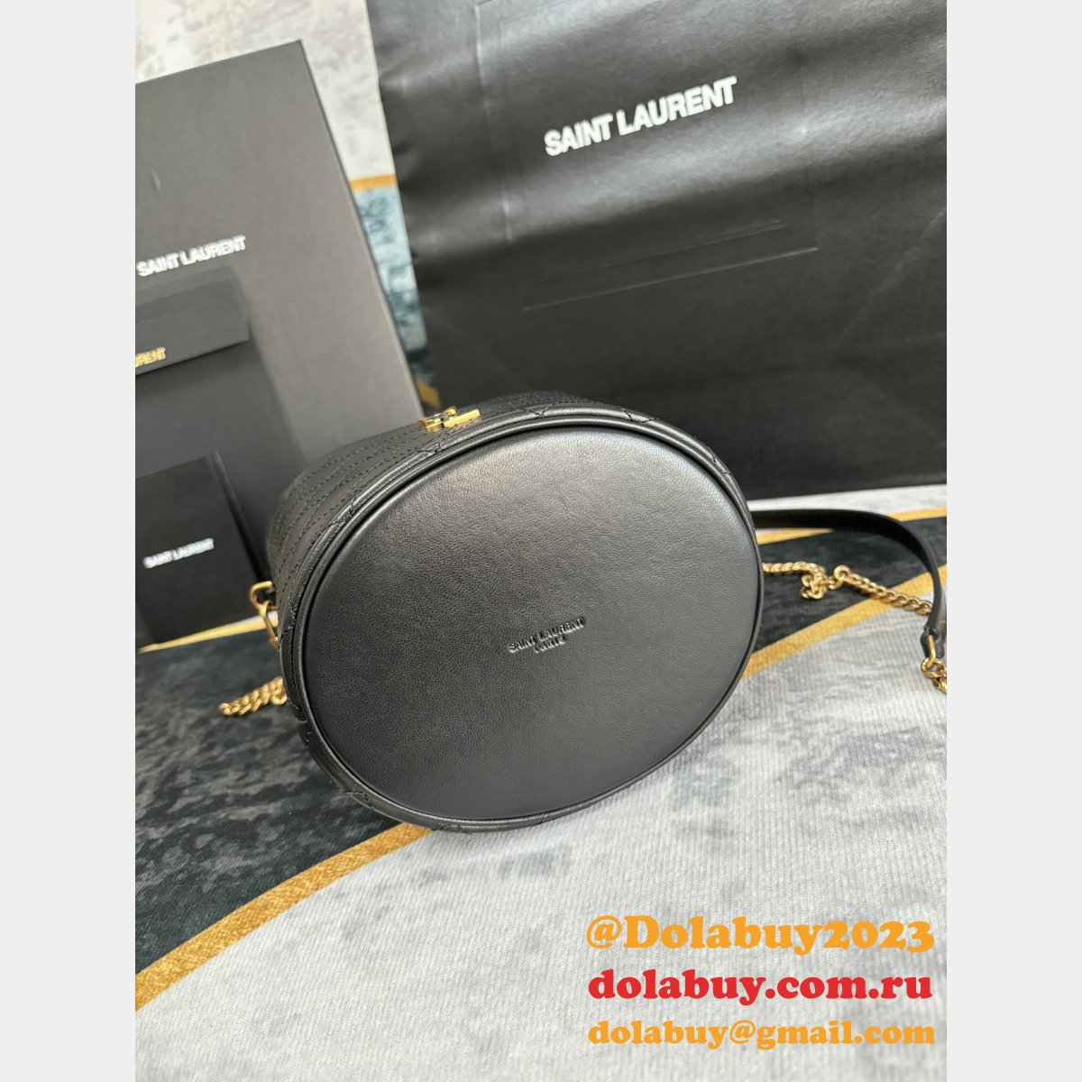 Saint Laurent 763961 Replica Gaby Top Handle Bucket Shoulder Bags