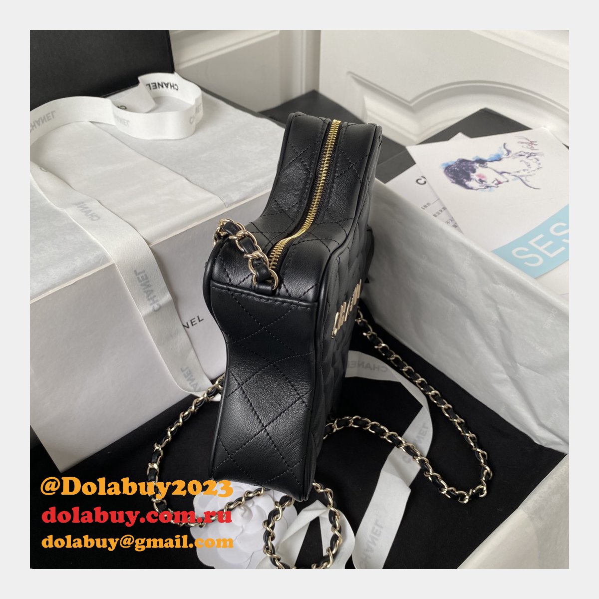 Knockoff AS4579 Star Clutches Black 1:1 Mirror Handbag