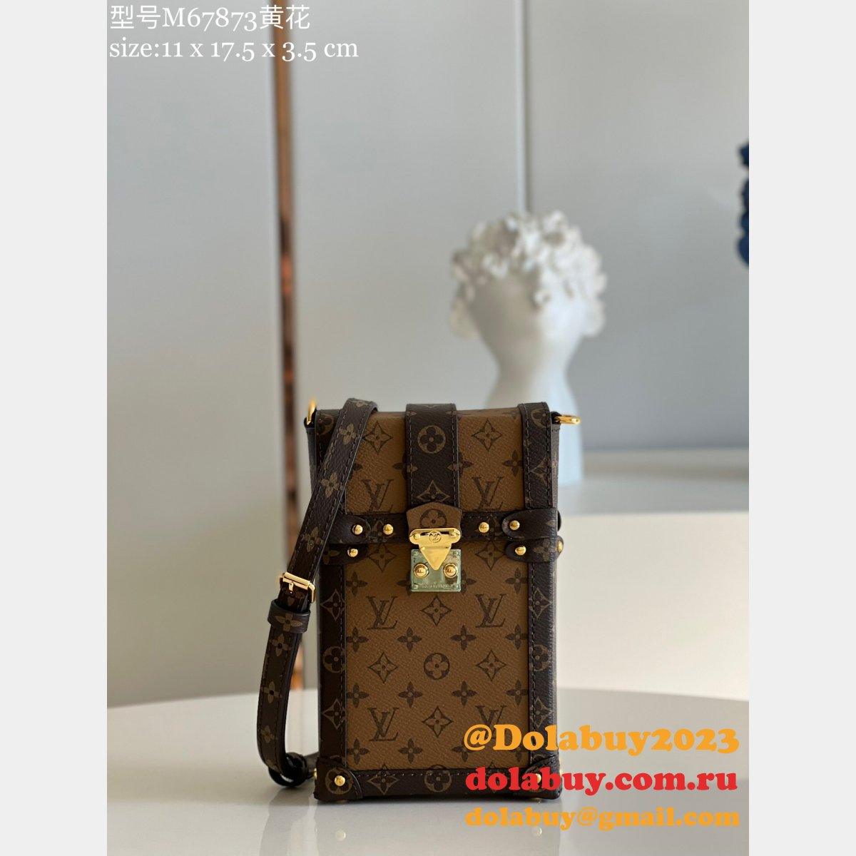 Louis Vuitton Buy Cheap Vertical Trunk Pochette M67873 Monogram Reverse from China