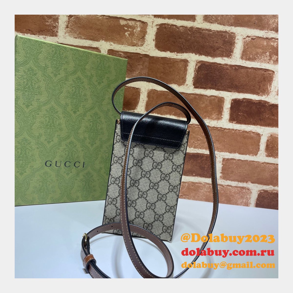 replica best G*u*i 658229 padlock mini bag in beige and ebony gg supreme