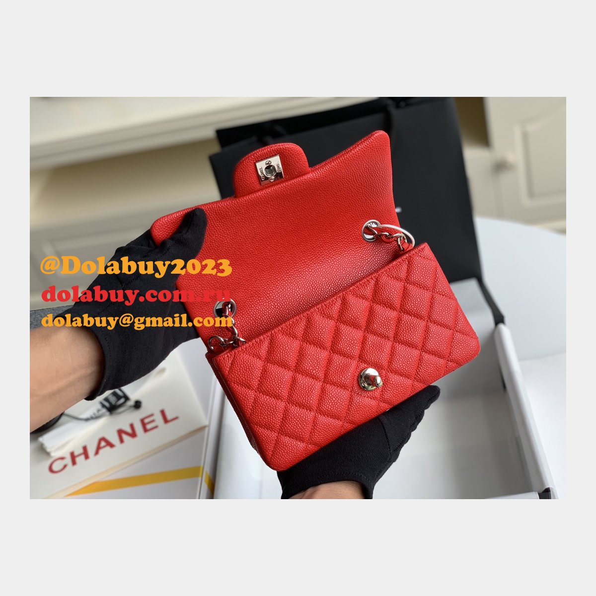 Cheap CC Caviar Leather Flap Bag 1116 20CM